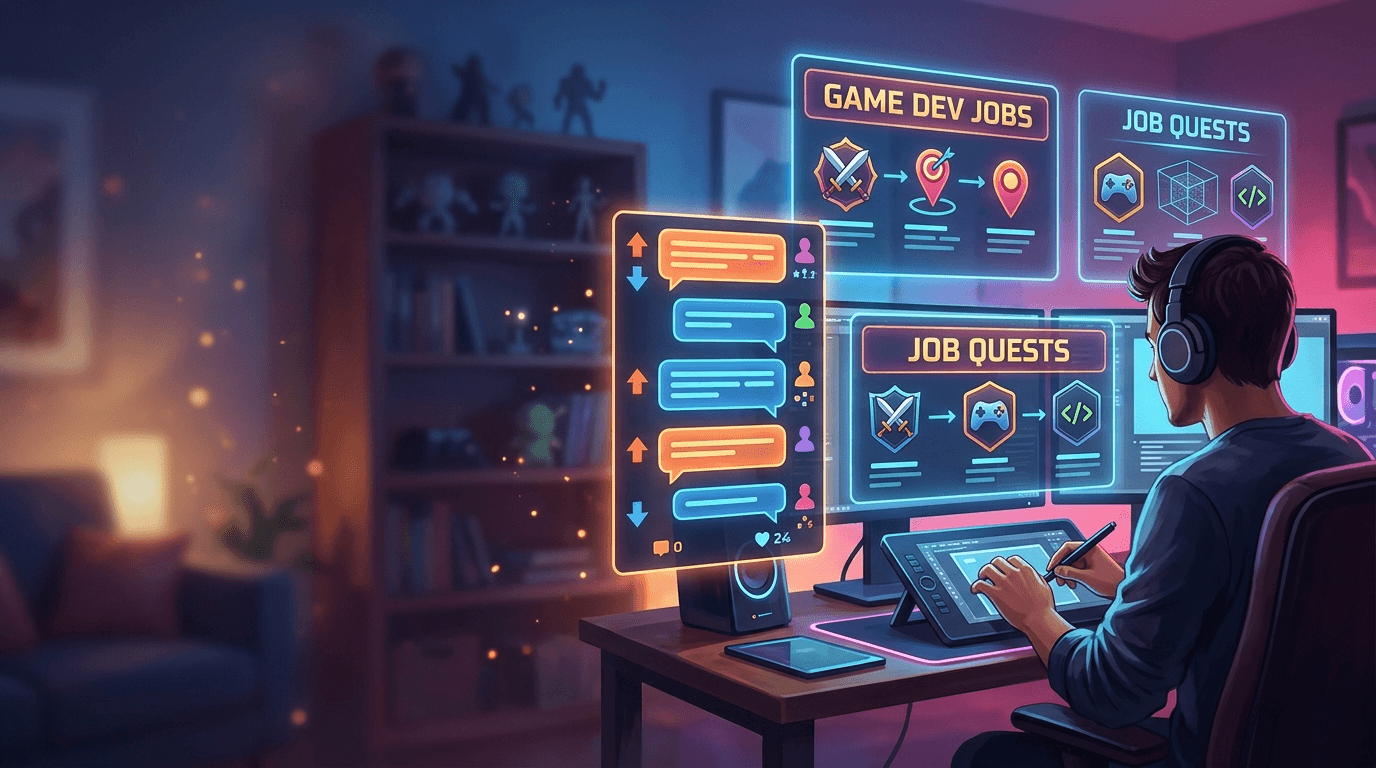 Editorial illustration for Best sites to find game development jobs (2026)
