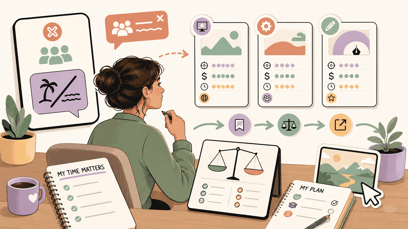Editorial illustration for Employer Won’t Let You Use PTO? Here’s How to Respond and Find Better Work