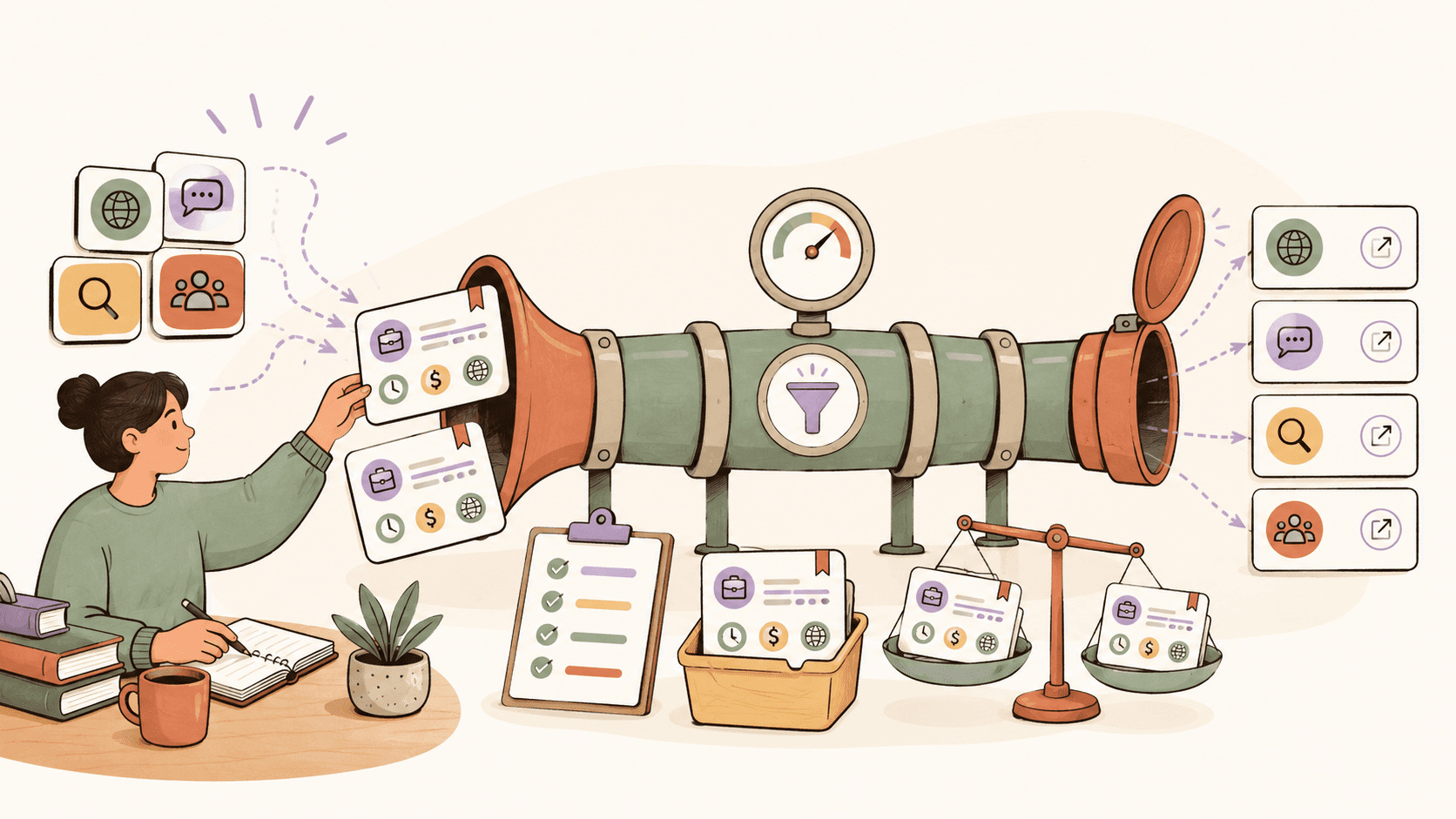 Editorial illustration for How to Build a Pipeline for Contract Work