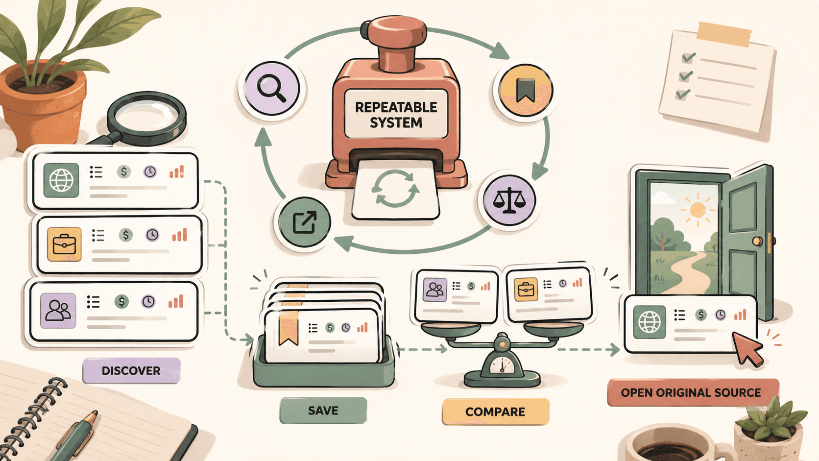 Editorial illustration for How to Build a Repeatable System for Contract Leads