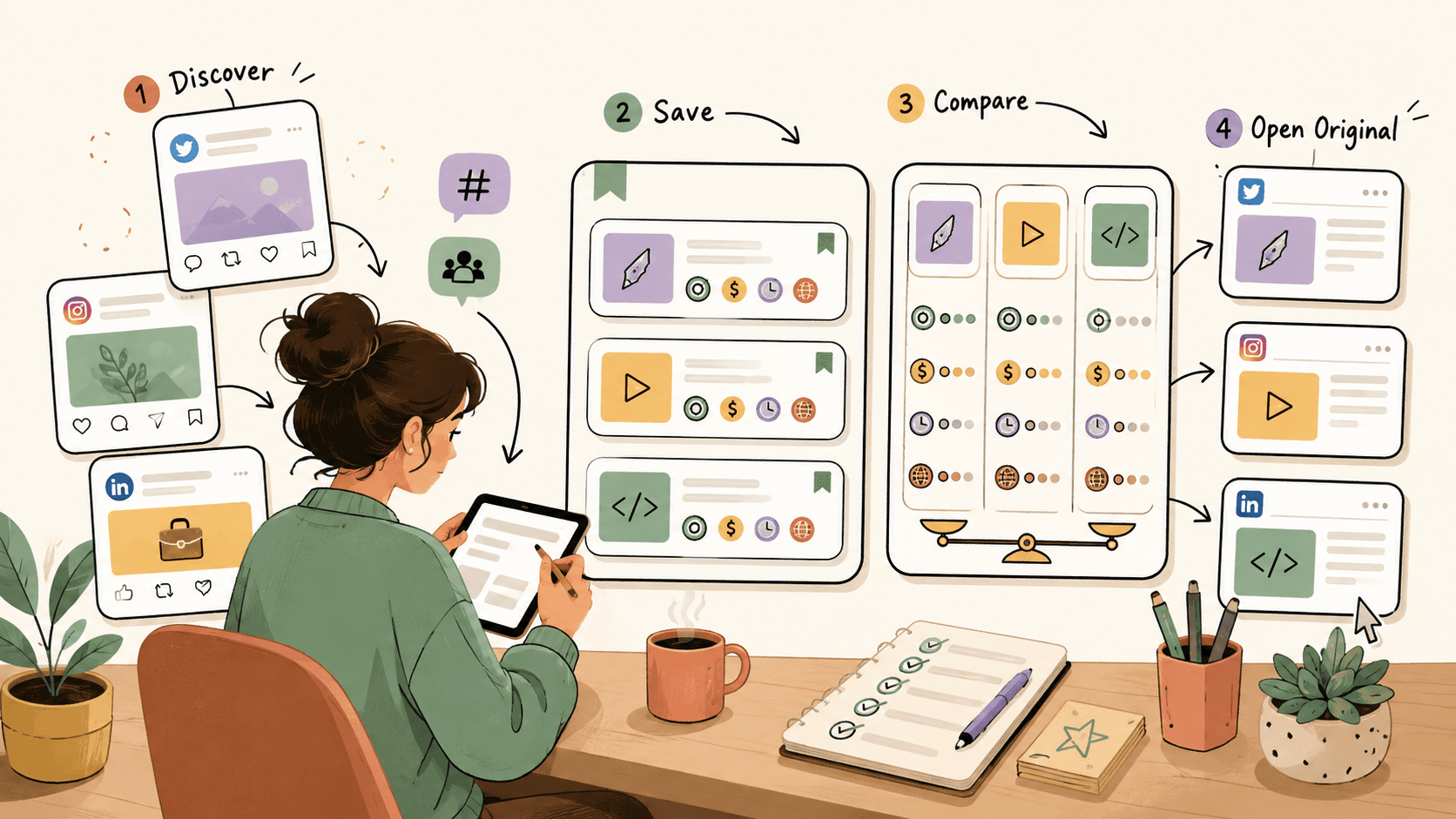 Editorial illustration for How to Find Paid Projects from Social Platforms