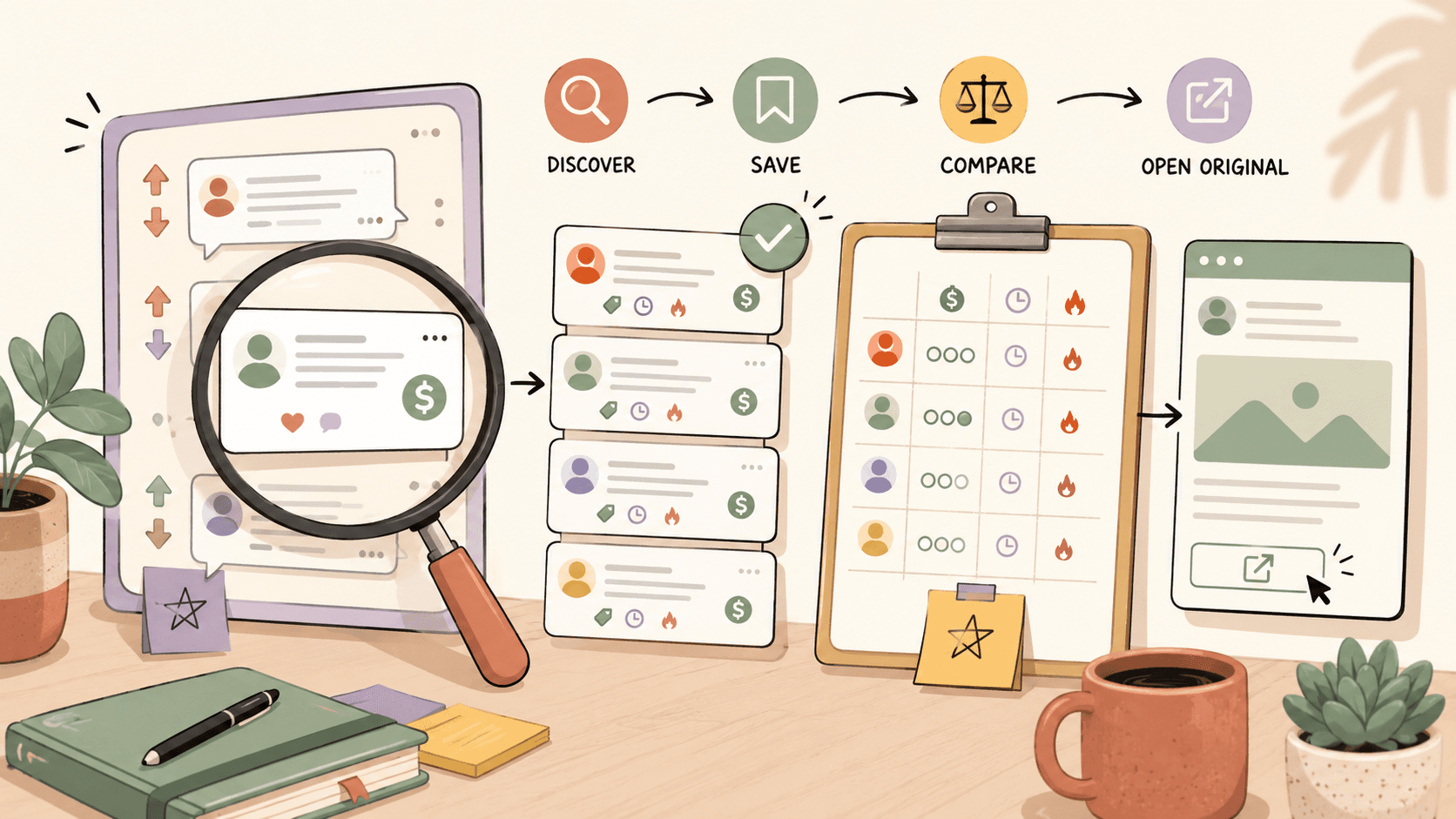 Editorial illustration for How to Identify Paid Projects from Community Posts