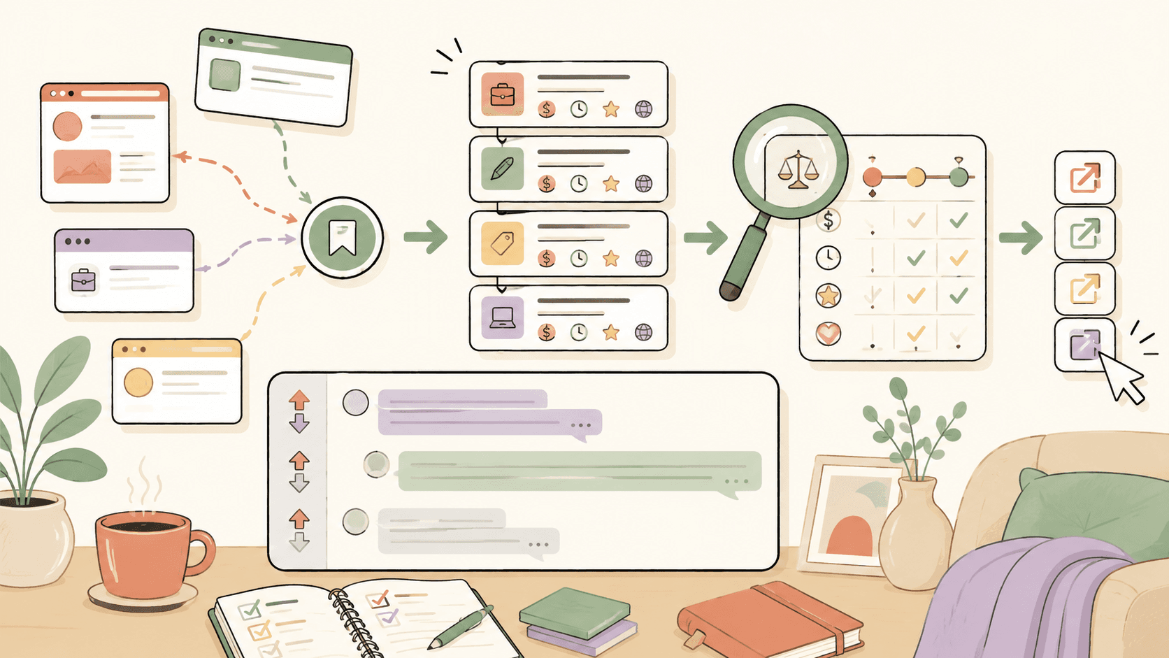 Editorial illustration for How to Identify Work Opportunities from Multiple Websites