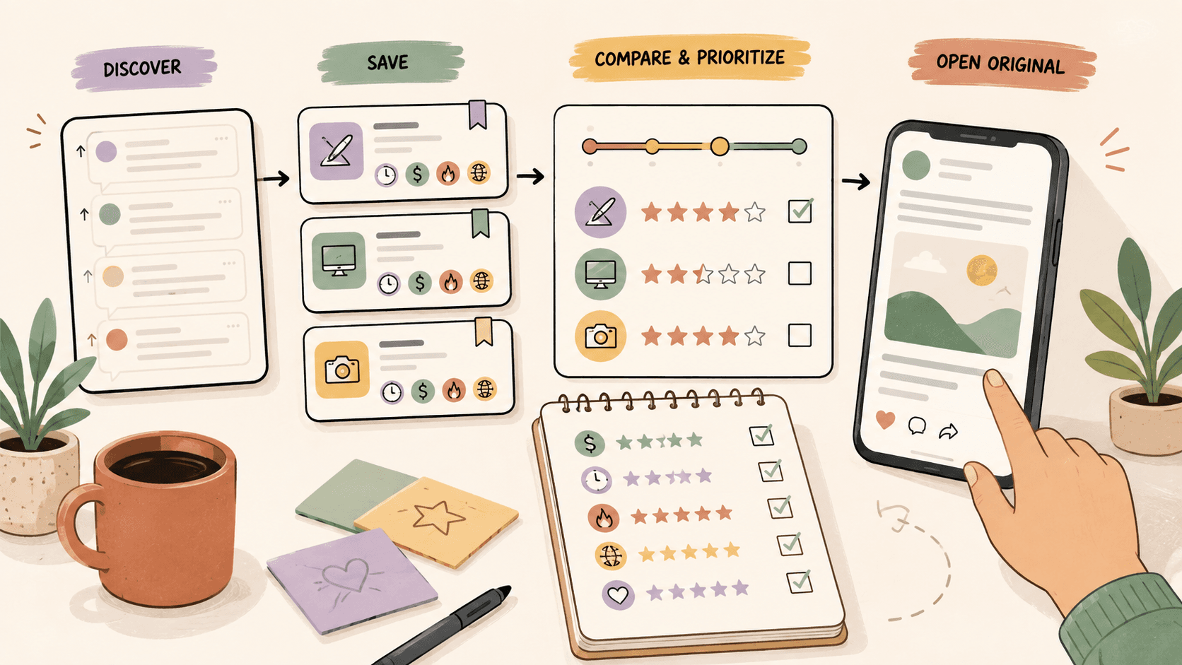 Editorial illustration for How to Prioritize Side Gigs from Public Posts