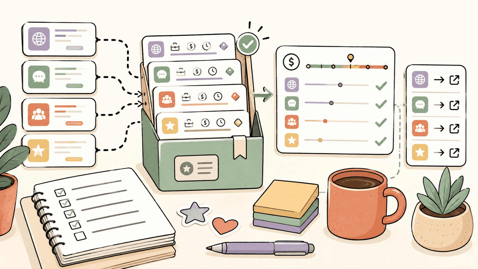 Editorial illustration for How to Save Side Gigs from Multiple Websites Without Losing Track