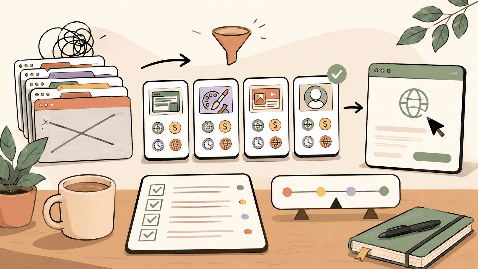 Editorial illustration for How to Scan Freelance Client Opportunities Faster Without Living in 12 Tabs