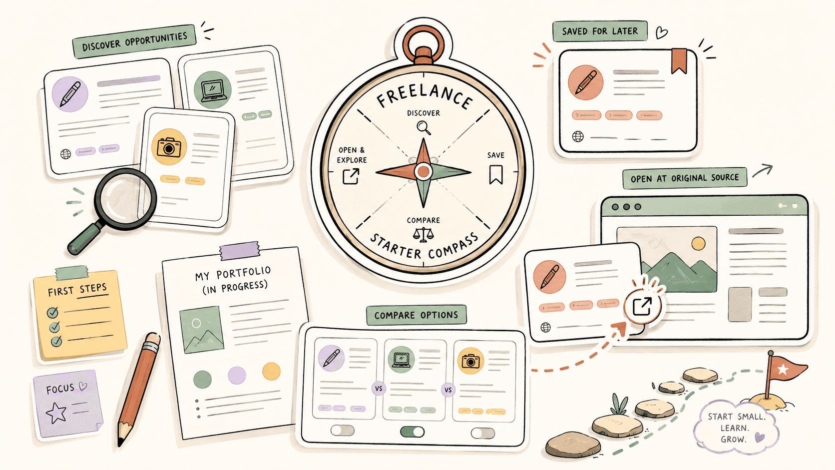 Editorial illustration for How to Start Freelancing with No Experience: A Practical Beginner Guide