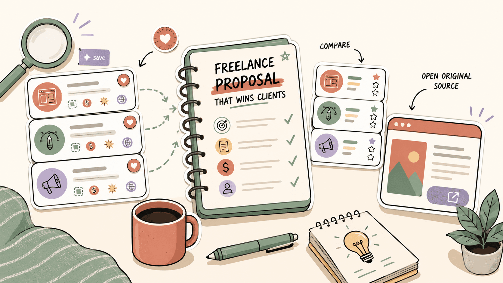 Editorial illustration for How to Write a Freelance Proposal That Wins Clients