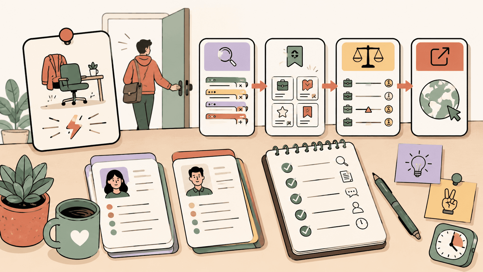 Editorial illustration for My Coworker Hard Quit: What Should I Do Next for My Job Search?