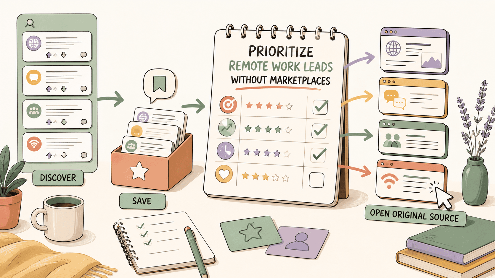 Editorial illustration for How to Prioritize Remote Work Leads Without Marketplaces