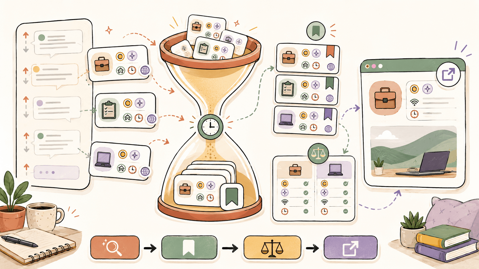 Editorial illustration for How to Find Part-Time Remote Work Opportunities Without Wasting Hours Searching