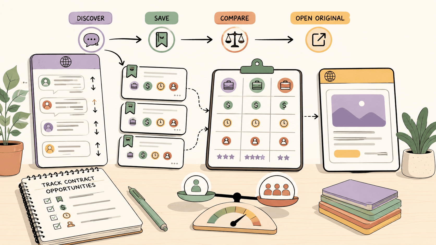 Editorial illustration for How to Track Contract Opportunities from Public Communities