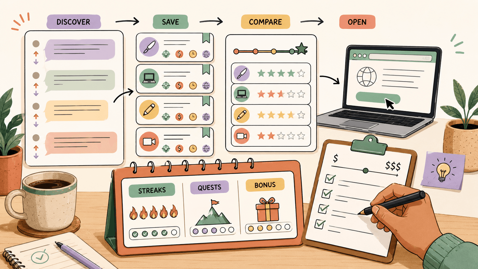 Editorial illustration for How Gig Workers Can Track Streaks, Quests, and Bonus Promotions