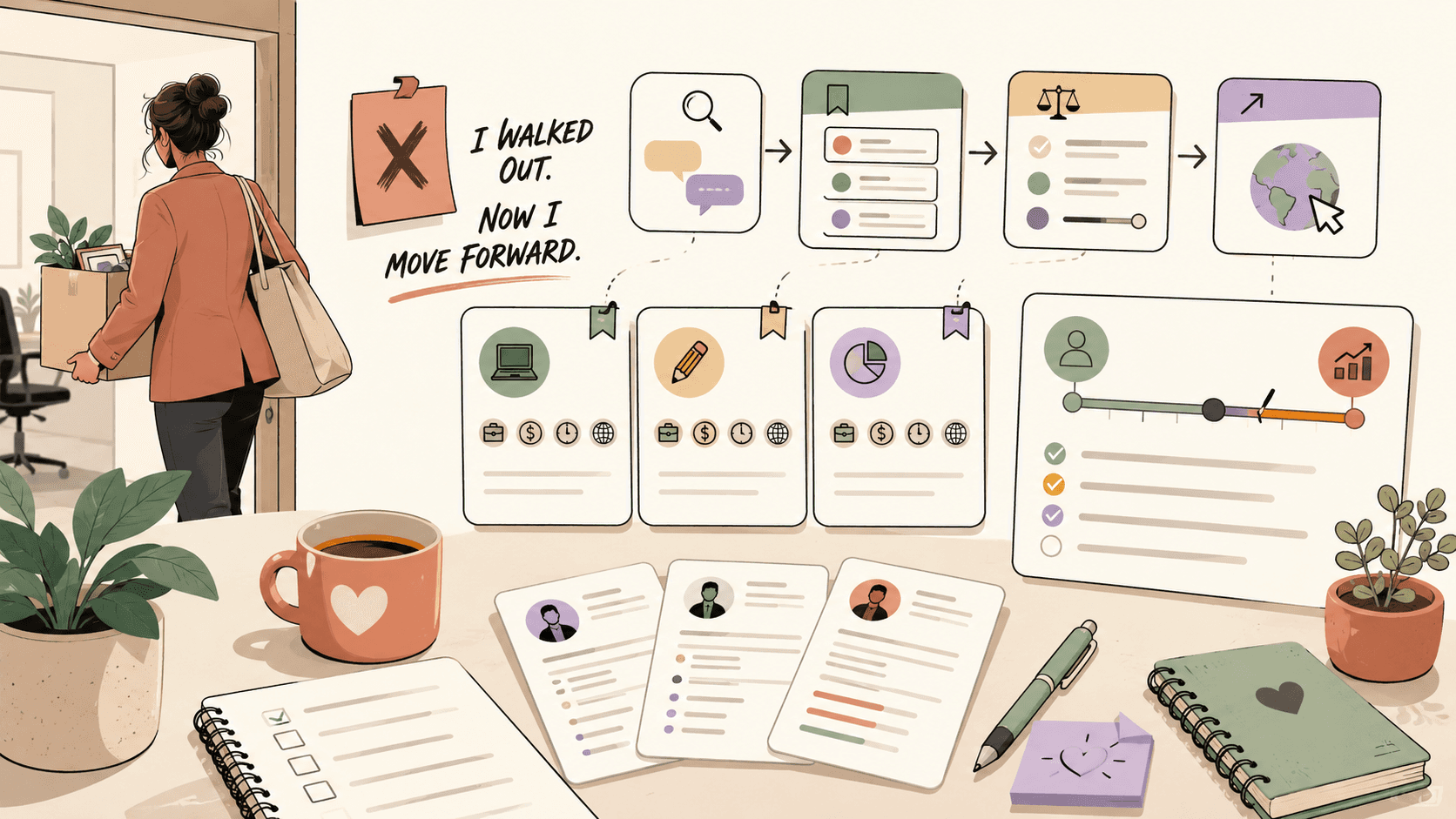 Editorial illustration for What to Do After a Brutal RIF or Layoff at Work